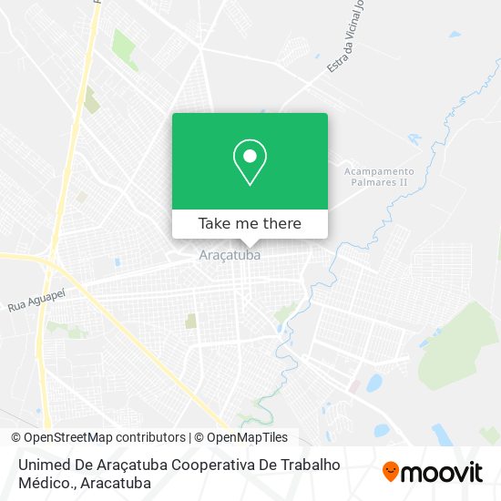 Mapa Unimed De Araçatuba Cooperativa De Trabalho Médico.