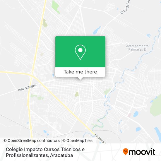 Mapa Colégio Impacto Cursos Técnicos e Profissionalizantes