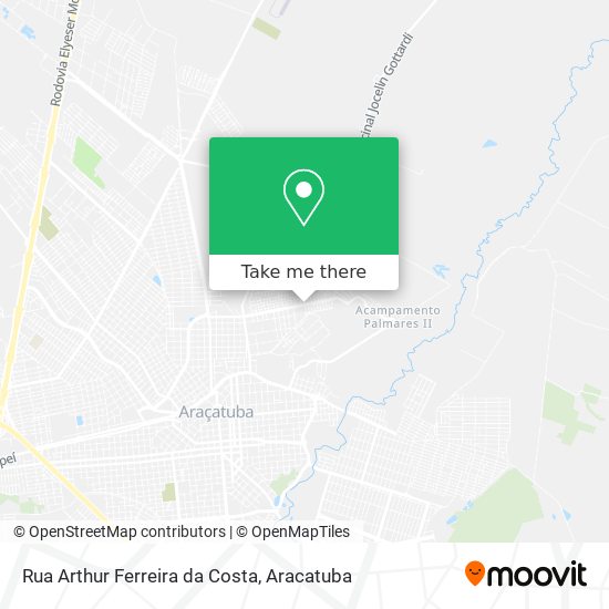 Mapa Rua Arthur Ferreira da Costa