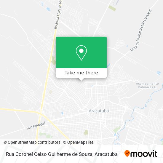 Mapa Rua Coronel Celso Guilherme de Souza