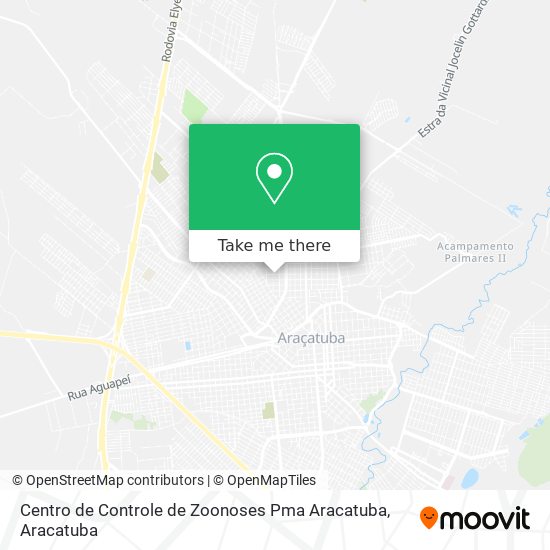 Centro de Controle de Zoonoses Pma Aracatuba map