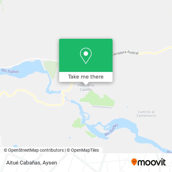 Aitué Cabañas map