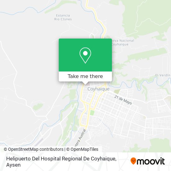 Helipuerto Del Hospital Regional De Coyhaique map
