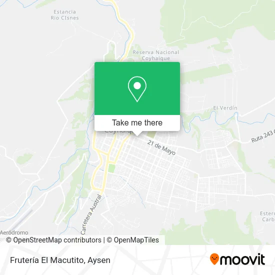 Frutería El Macutito map