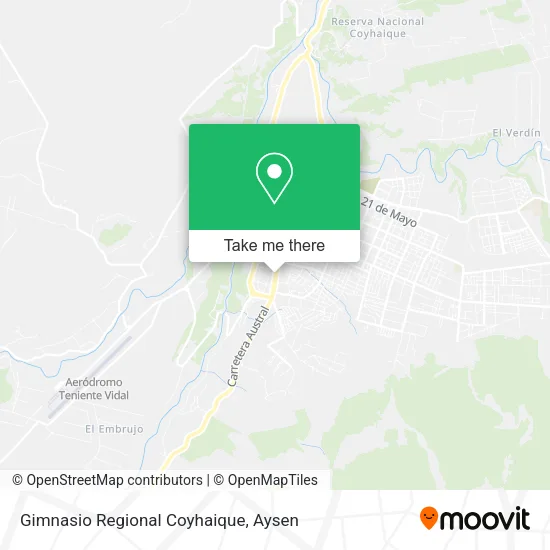Gimnasio Regional Coyhaique map