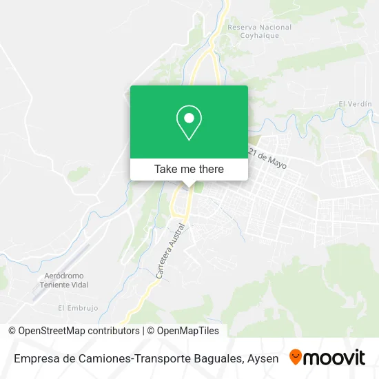 Empresa de Camiones-Transporte Baguales map
