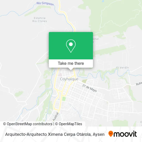 Mapa de Arquitecto-Arquitecto Ximena Cerpa Otárola