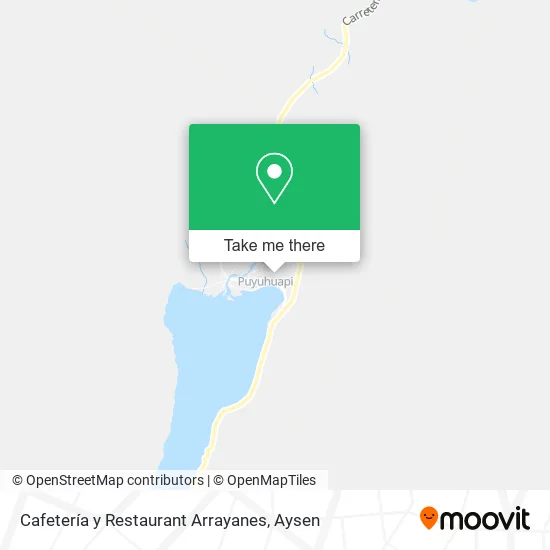 Mapa de Cafetería y Restaurant Arrayanes