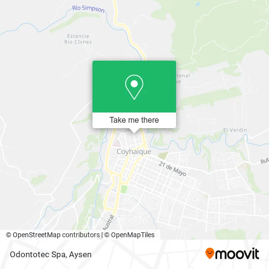 Mapa de Odontotec Spa