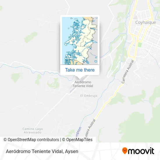Aeródromo Teniente Vidal map