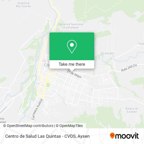 Mapa de Centro de Salud Las Quintas - CVDS