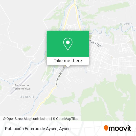 Población Esteros de Aysén map