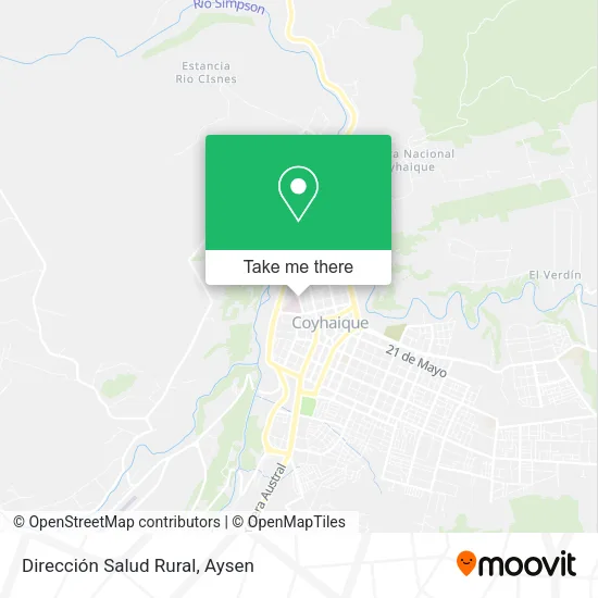 Dirección Salud Rural map