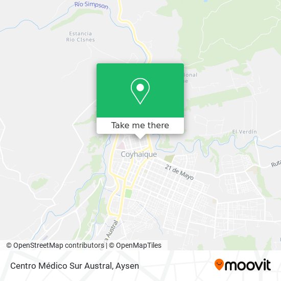 Mapa de Centro Médico Sur Austral