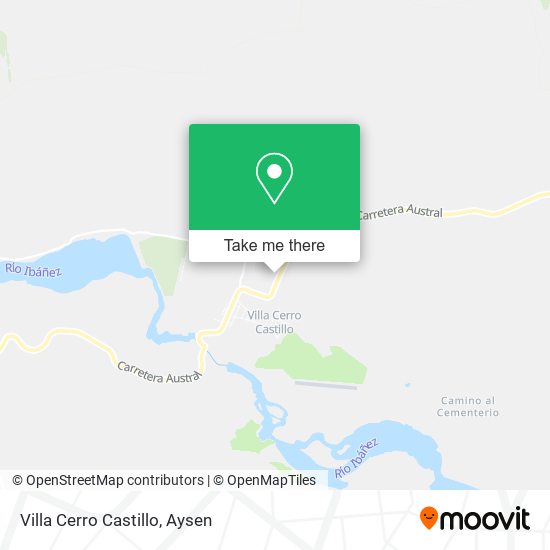 Villa Cerro Castillo map