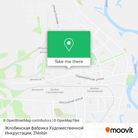 Жлобинская фабрика Художественной Инкрустации map