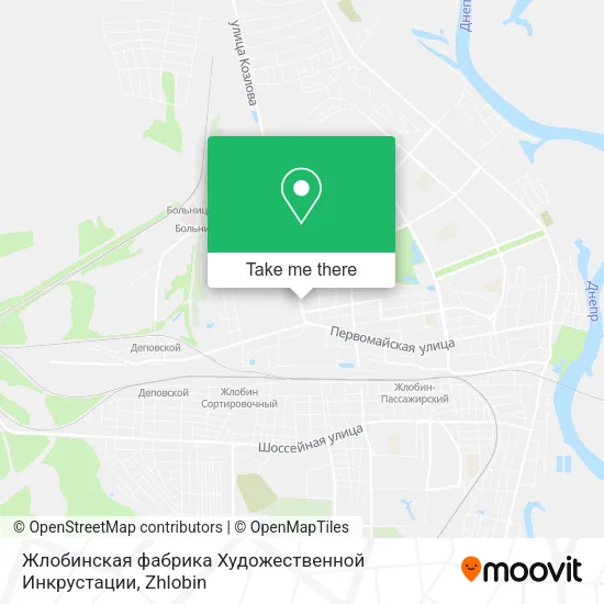 Жлобинская фабрика Художественной Инкрустации map