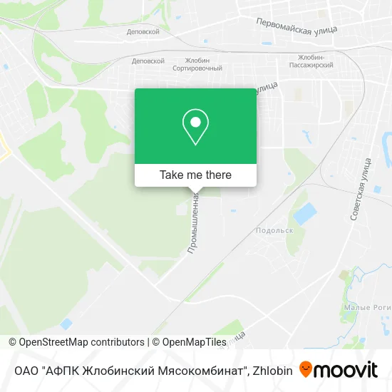 ОАО "АФПК Жлобинский Мясокомбинат" map