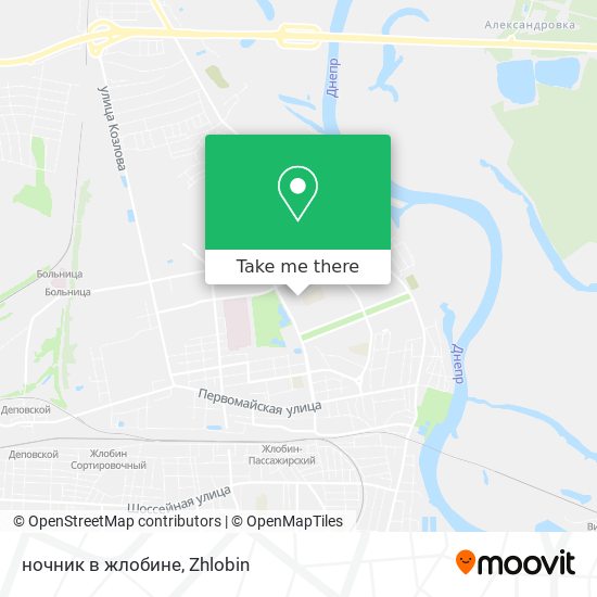 ночник в жлобине map