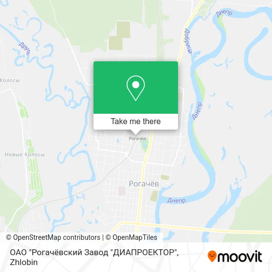ОАО "Рогачёвский Завод "ДИАПРОЕКТОР" map