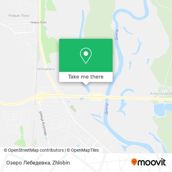 Озеро Лебедевка map