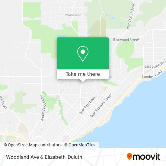 Woodland Ave & Elizabeth map