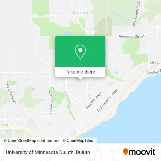 Mapa de University of Minnesota Duluth