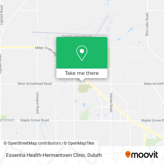 Essentia Health-Hermantown Clinic map