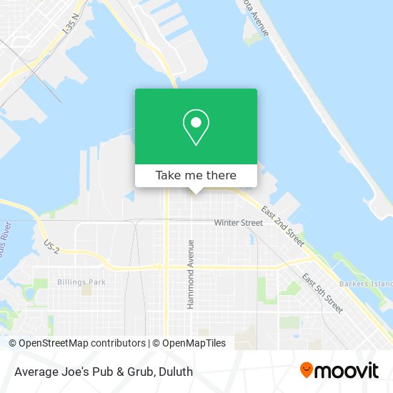 Average Joe's Pub & Grub map