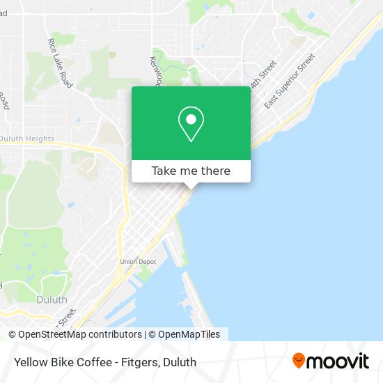 Yellow Bike Coffee - Fitgers map