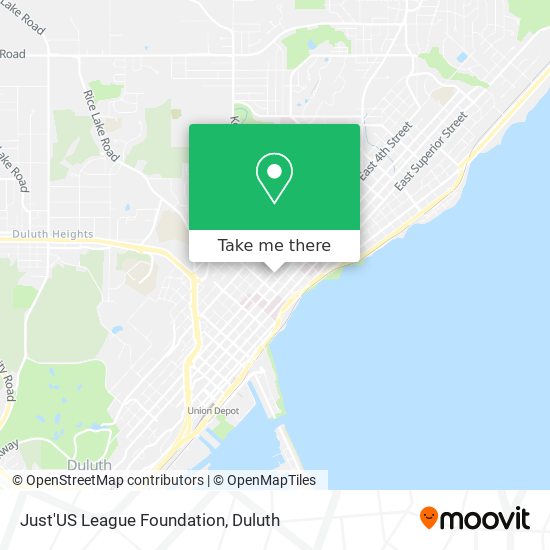 Just'US League Foundation map