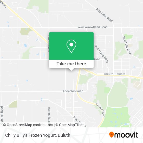 Chilly Billy's Frozen Yogurt map