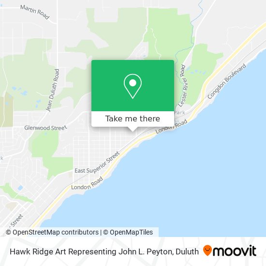 Mapa de Hawk Ridge Art Representing John L. Peyton