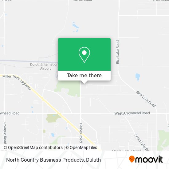 North Country Business Products map