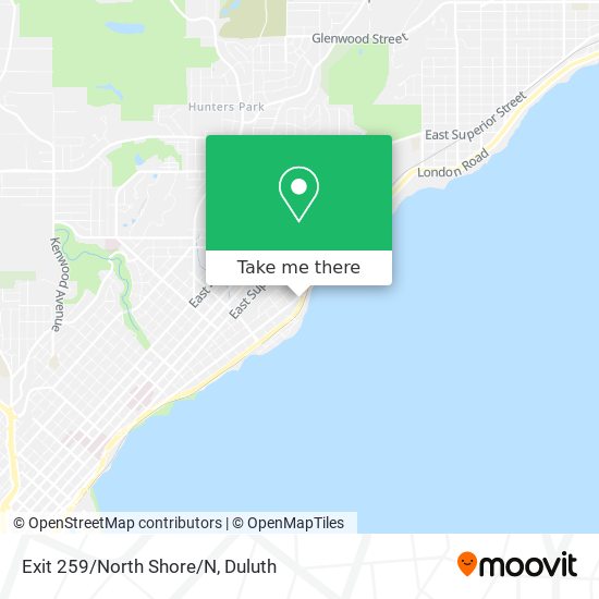 Exit 259/North Shore/N map