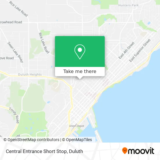 Central Entrance Short Stop map