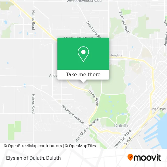 Elysian of Duluth map