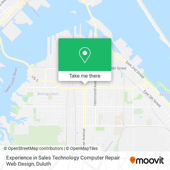 Experience in Sales Technology Computer Repair Web Design map
