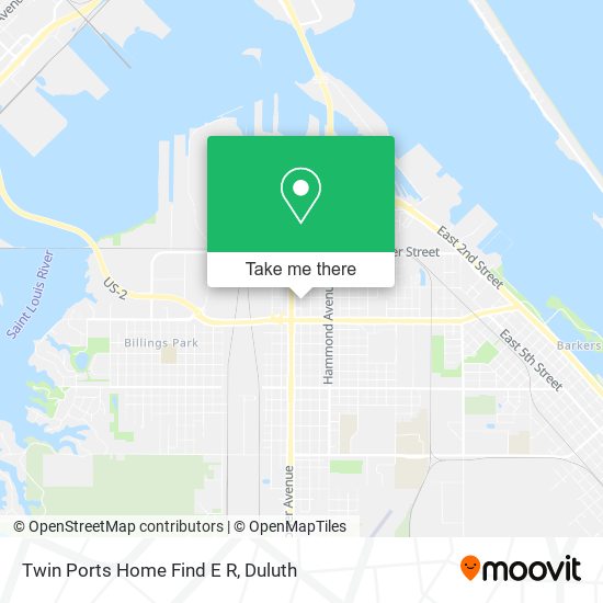 Mapa de Twin Ports Home Find E R
