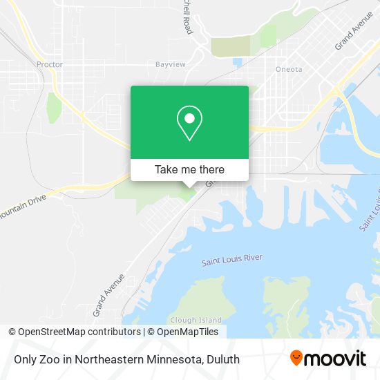 Only Zoo in Northeastern Minnesota map