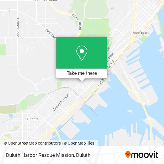 Duluth Harbor Rescue Mission map