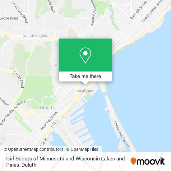 Girl Scouts of Minnesota and Wisconsin Lakes and Pines map