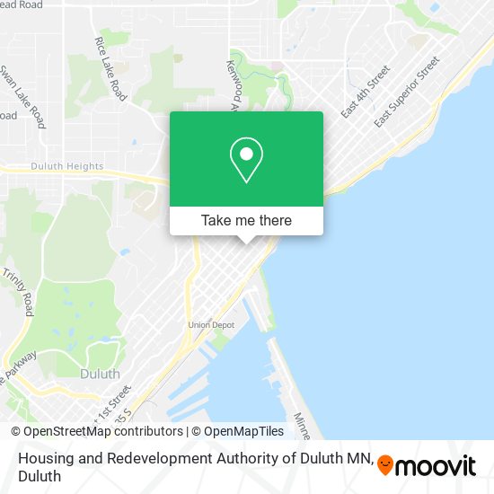 Housing and Redevelopment Authority of Duluth MN map