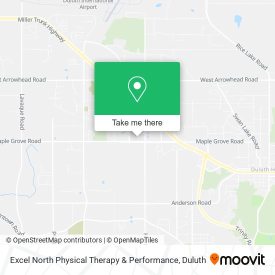 Mapa de Excel North Physical Therapy & Performance