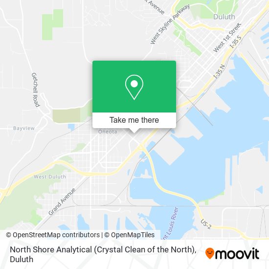 North Shore Analytical (Crystal Clean of the North) map