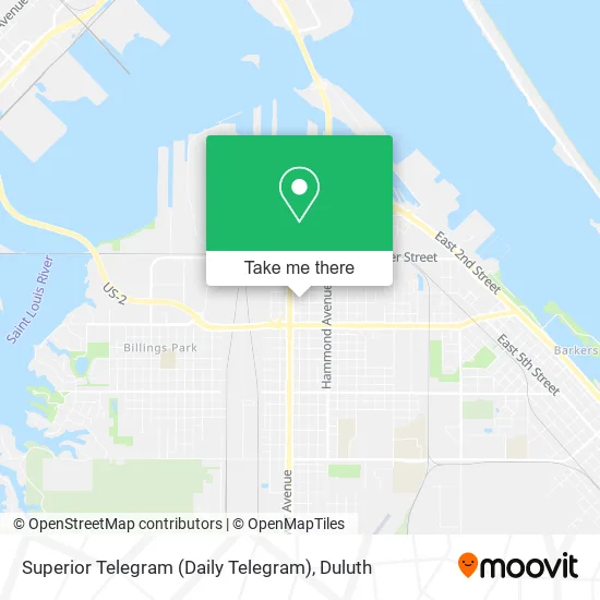 Superior Telegram (Daily Telegram) map