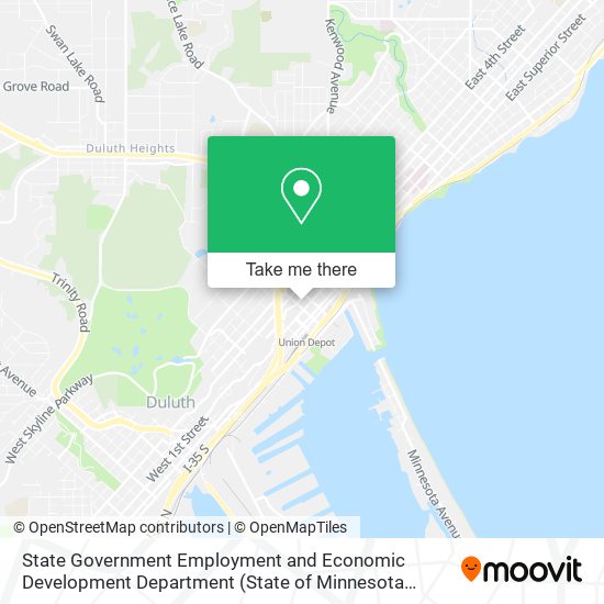 State Government Employment and Economic Development Department map