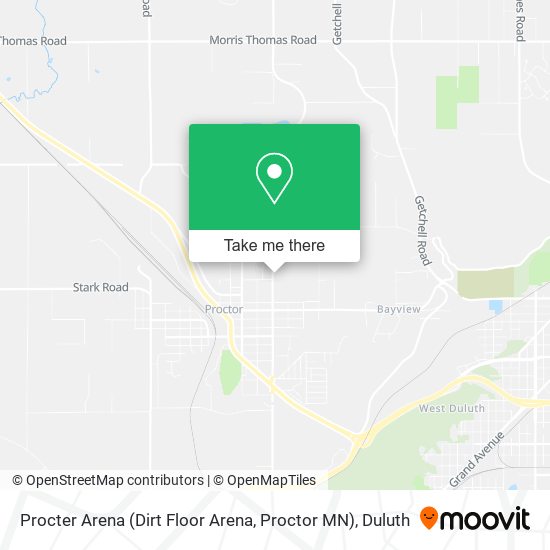 Mapa de Procter Arena (Dirt Floor Arena, Proctor MN)