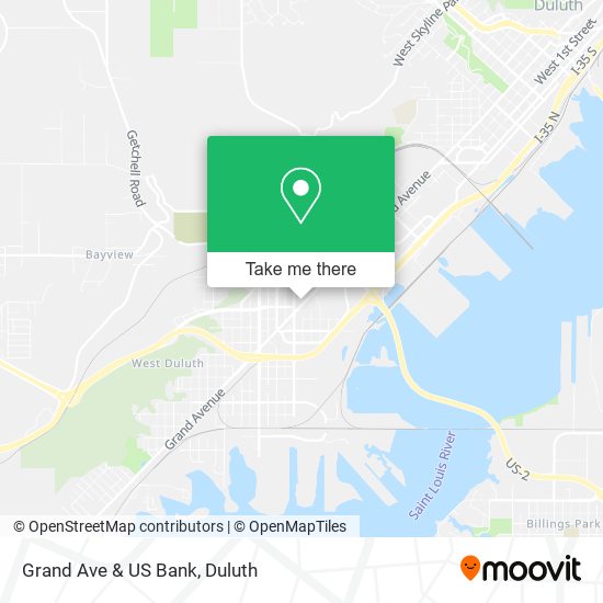 Grand Ave & US Bank map