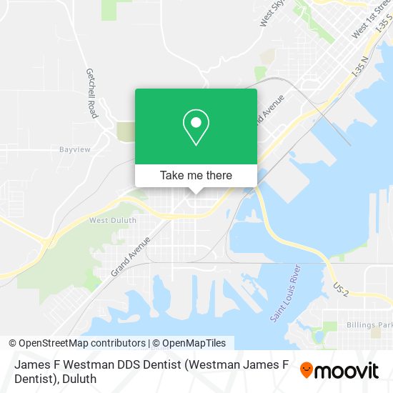 James F Westman DDS Dentist map